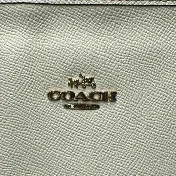 Coach City Zip Tote Shoulder Bag Chalk Cross Grain Leather F58846 - Picture 2 of 16